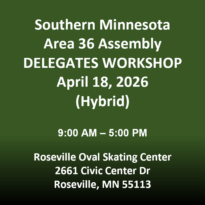 04/18/2026: Area 36 Assembly Meeting and Delegates Workshop