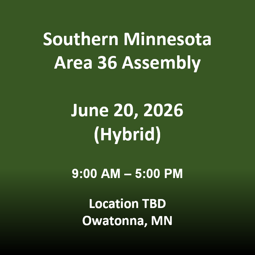 06/20/2026: Area 36 Assembly Meeting&nbsp;(Hybrid)
