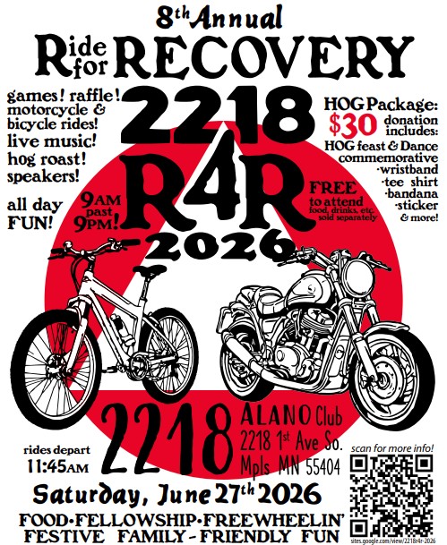 06/27/2026 – 8th Annual Ride for Recovery – District 14, Area 36 AA